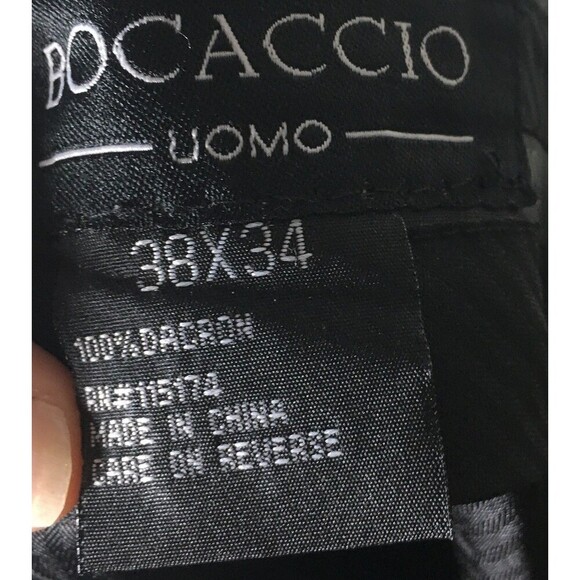 Bocaccio Uomo Dress Pants Men's Size 38 x 34 Gray Straight Leg - Picture 9 of 9